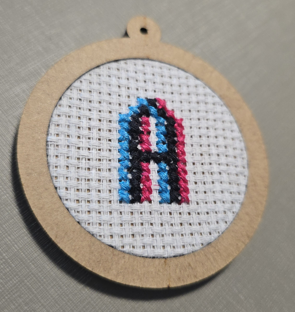 Gráfico de letras com efeito 3D